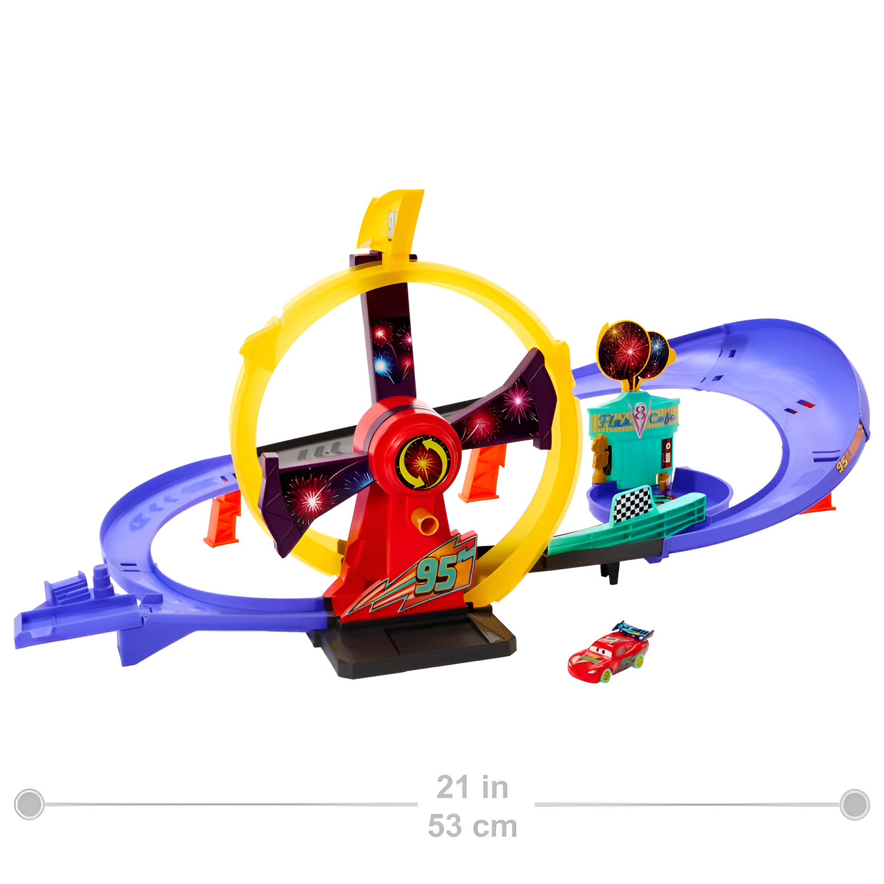 Disney Pixar Cars Lightning Mcqueen Celebration Raceway Playset