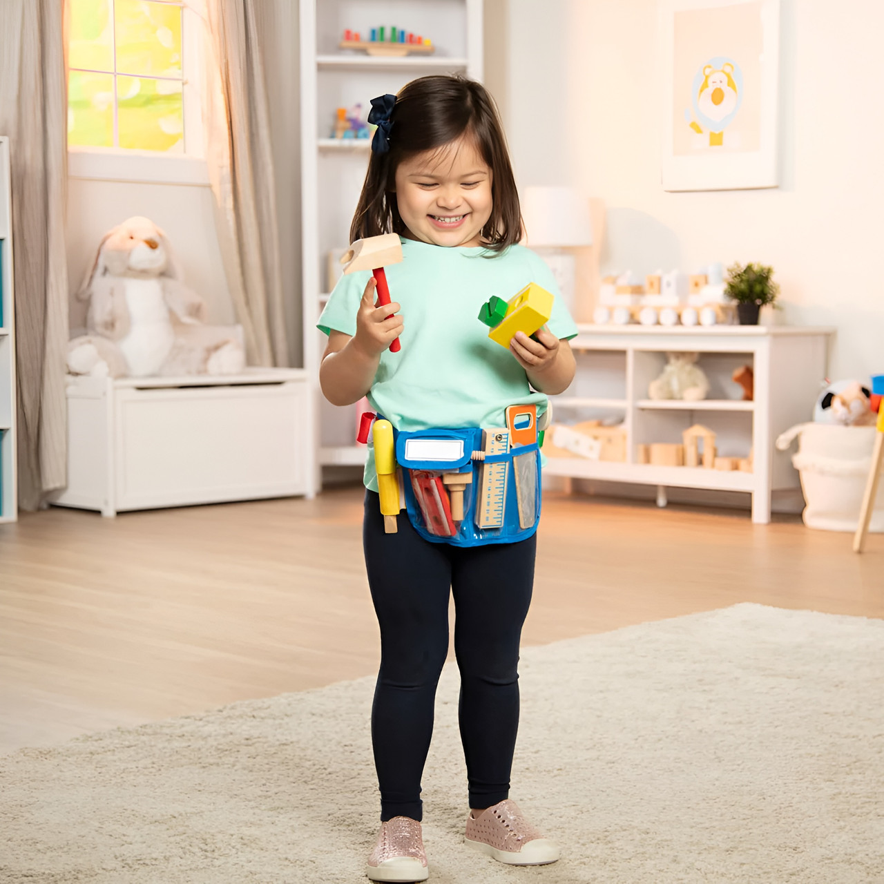 Melissa & Doug - Deluxe Wooden Tool Belt Set