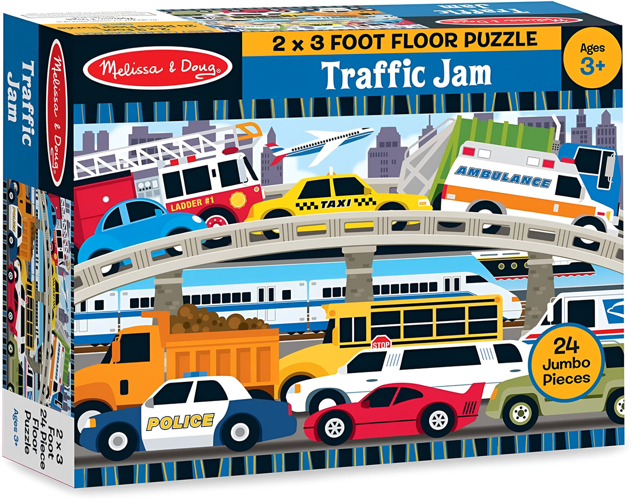 Melissa & Doug - Traffic Jam Floor Puzzle 24-piece