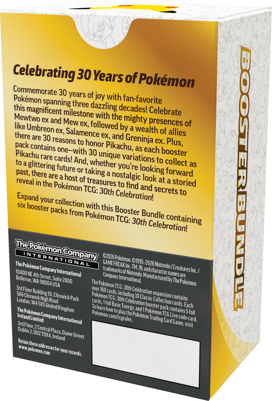 Pokemon TCG 30th Celebration Booster Bundle