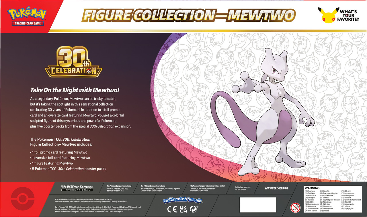 Pokemon TCG 30th Celebration Figure Collection Mew /Mewtwo