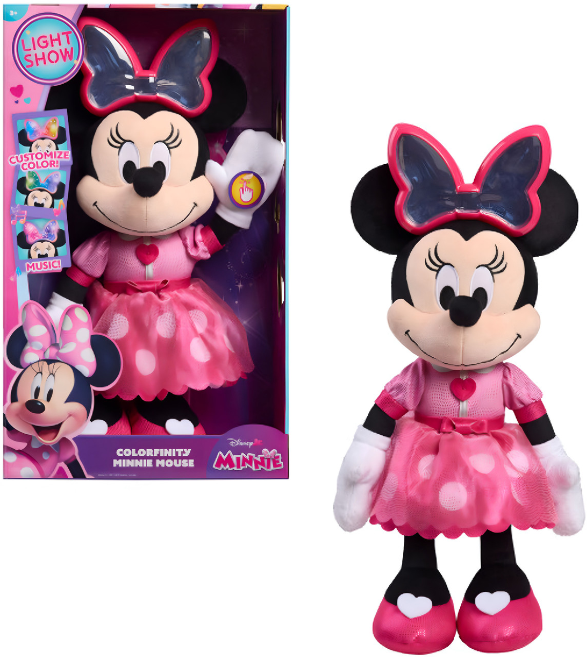 Disney Jr. Colorfinity Minnie Mouse Interactive Plush