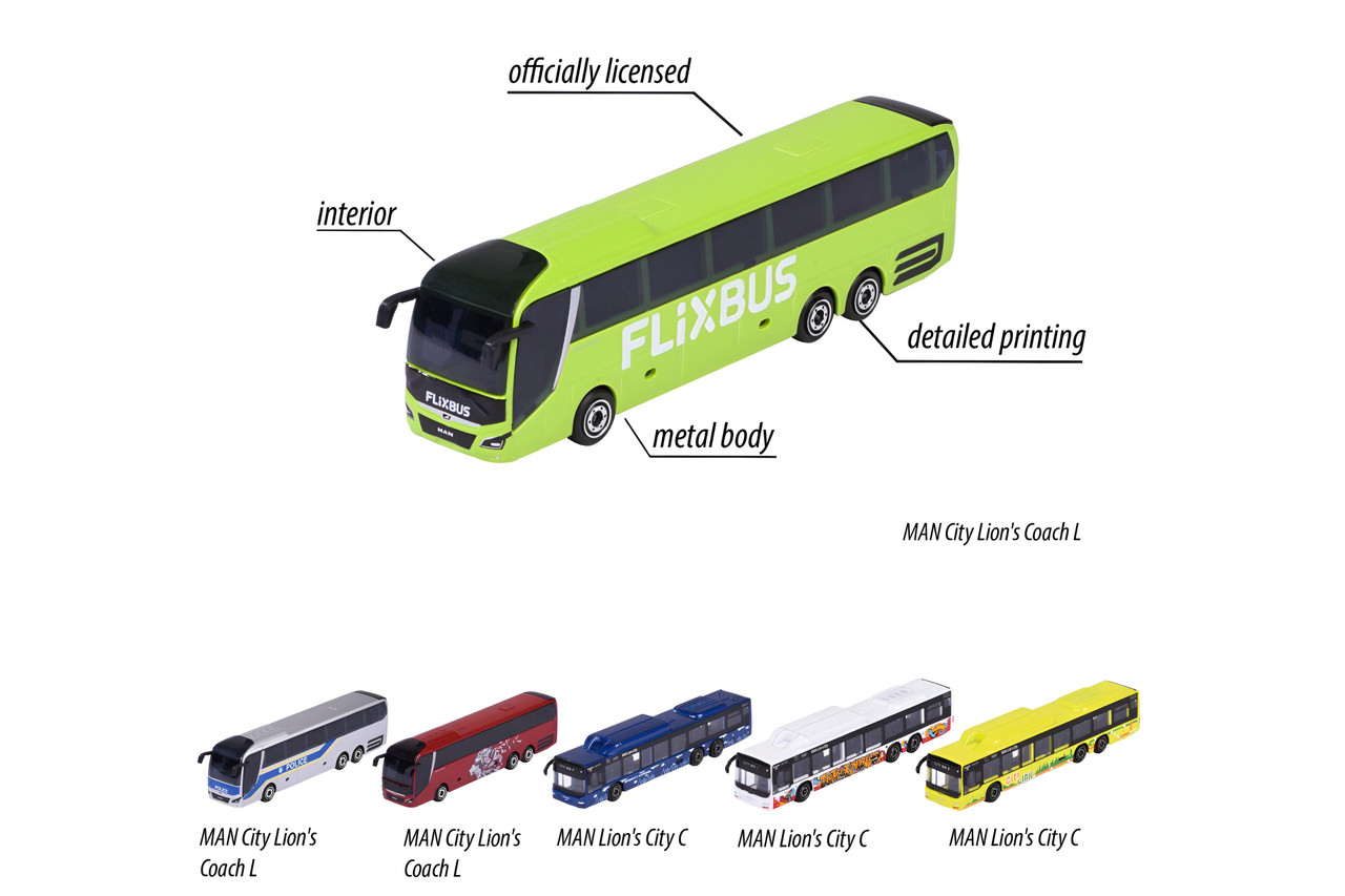 Majorette - 1:100 City MAN Bus