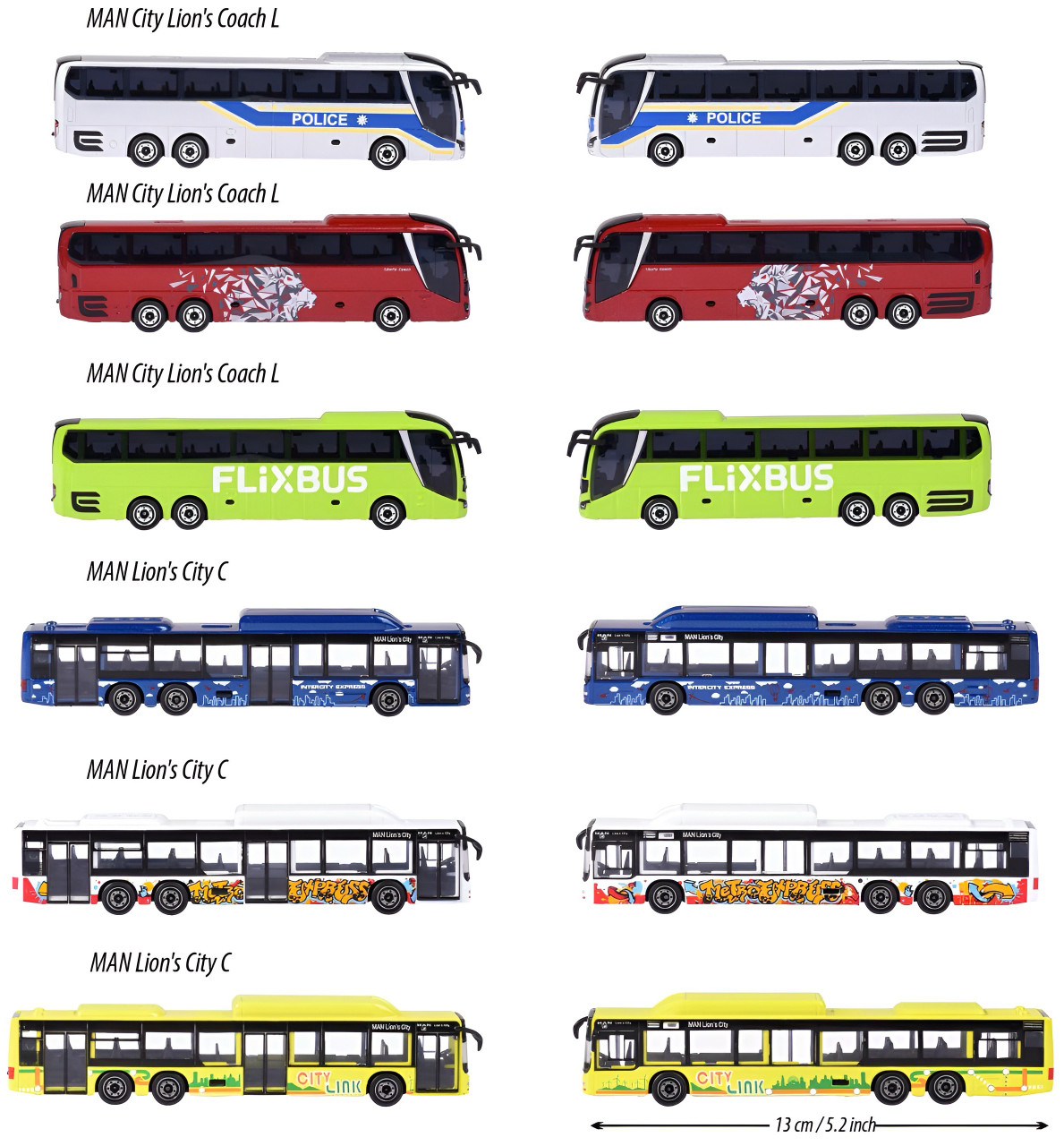 Majorette - 1:100 City MAN Bus