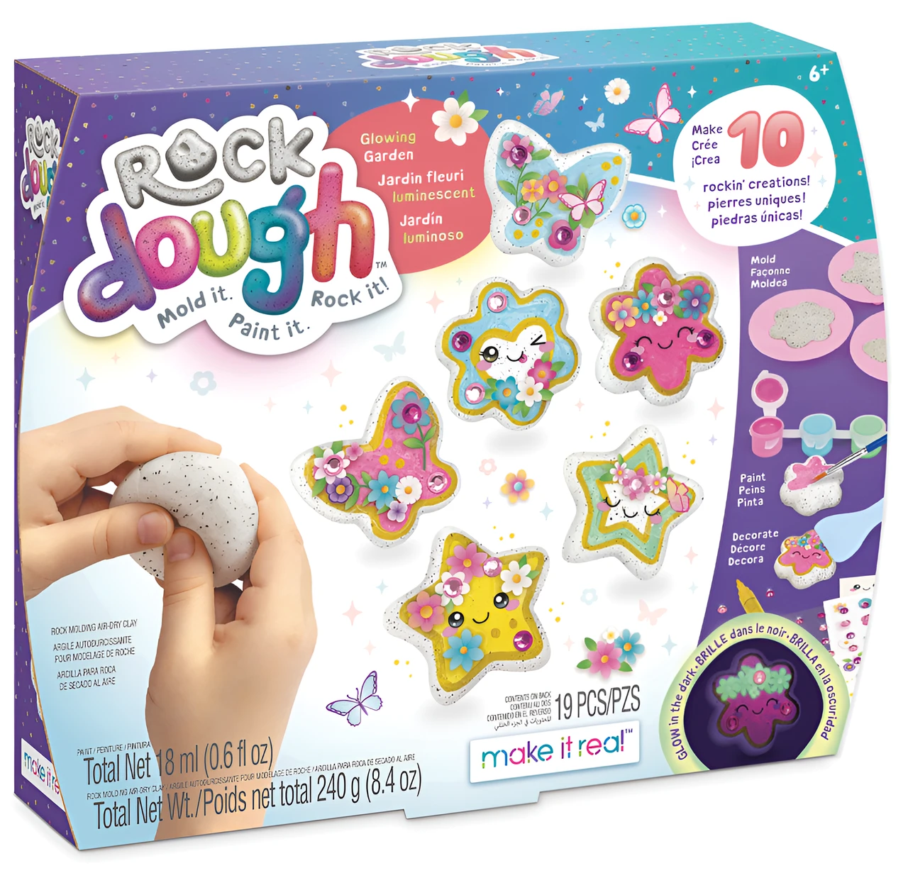 Rock Dough Glowing Garden Rock Molding Air-dry Clay