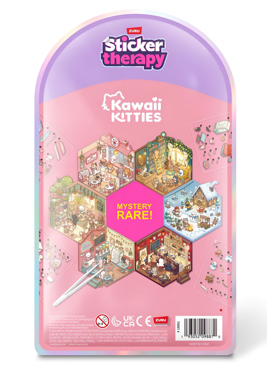 ZURU Sticker Therapy 80 Stickers Kawaii Kitties Series
