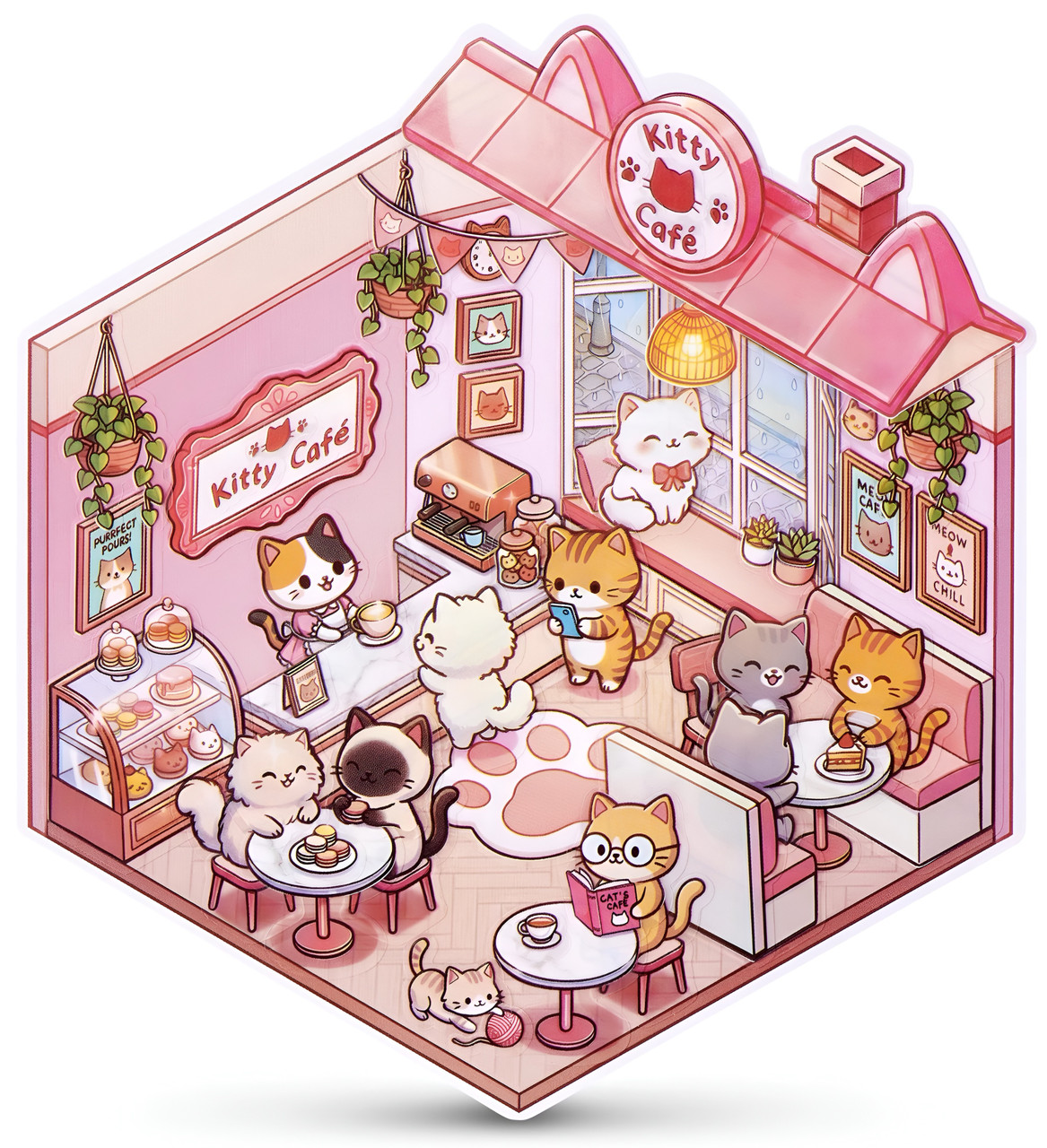 ZURU Sticker Therapy 80 Stickers Kawaii Kitties Series