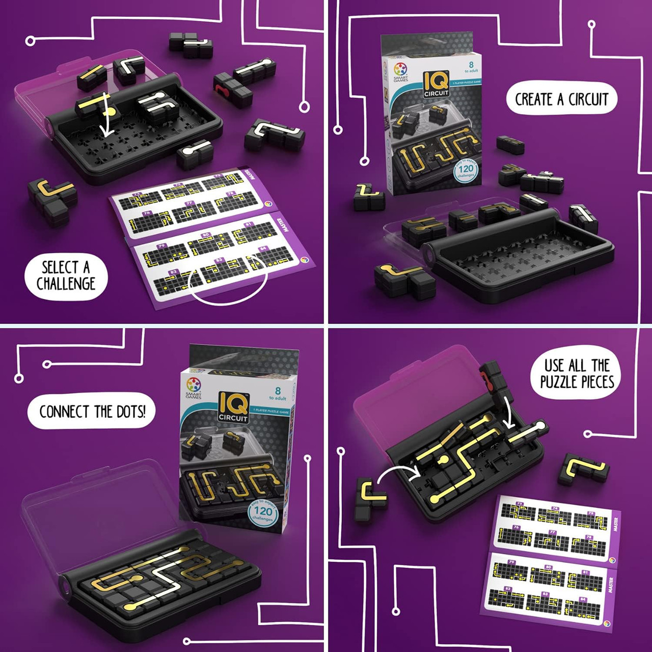 SmartGames IQ Circuit Portable Travel Game 