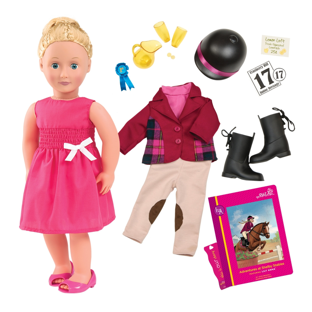 Our Generation Deluxe Lily Anna Doll W/ Book Our Generation Deluxe Lily Anna Doll W/ Book