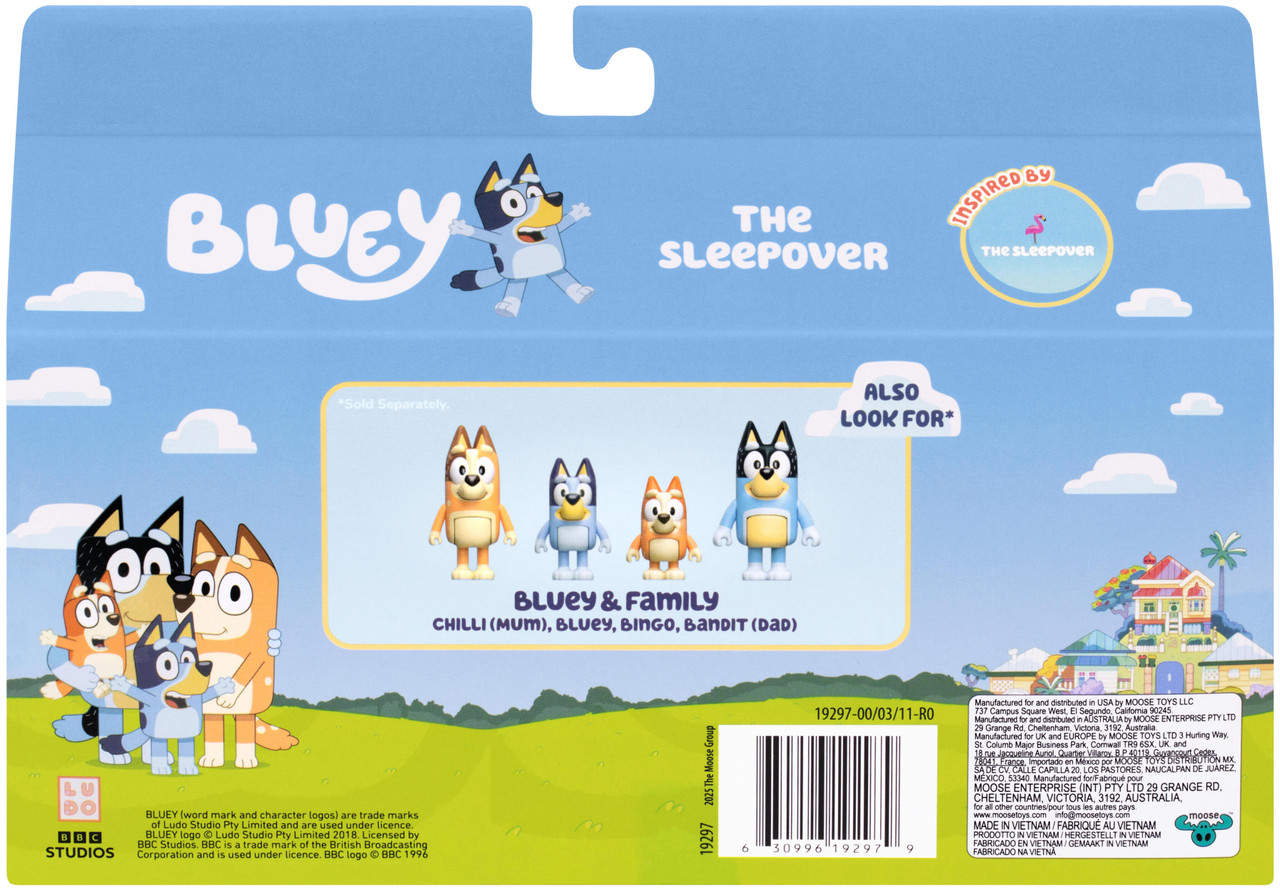 Bluey The Sleepover Figure 4-Pack 