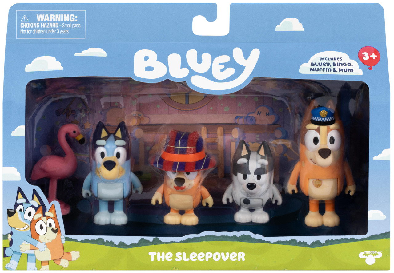 Bluey The Sleepover Figure 4-Pack 