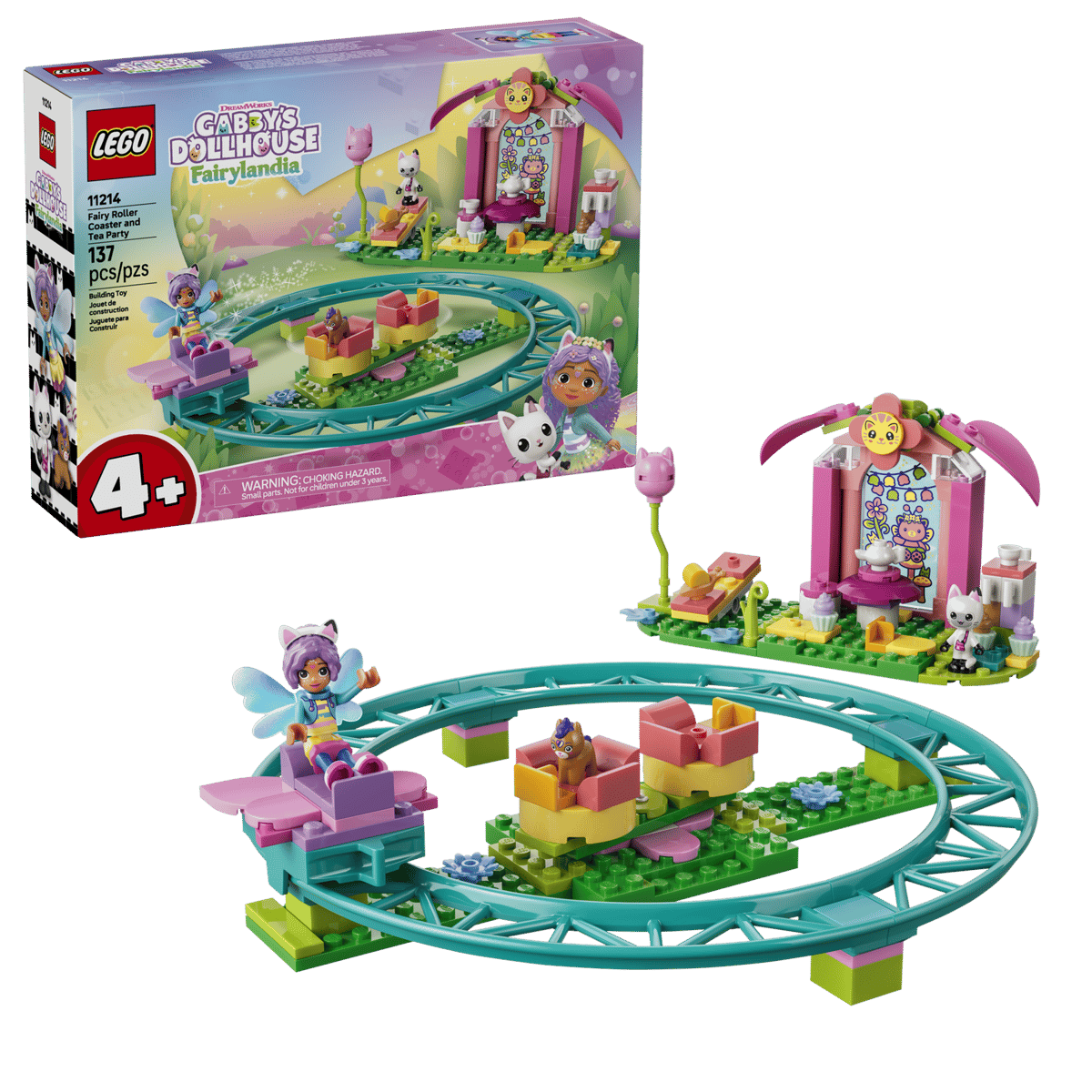 LEGO Gabby's Dollhouse Fairy Roller Coaster and Tea Party 11214
