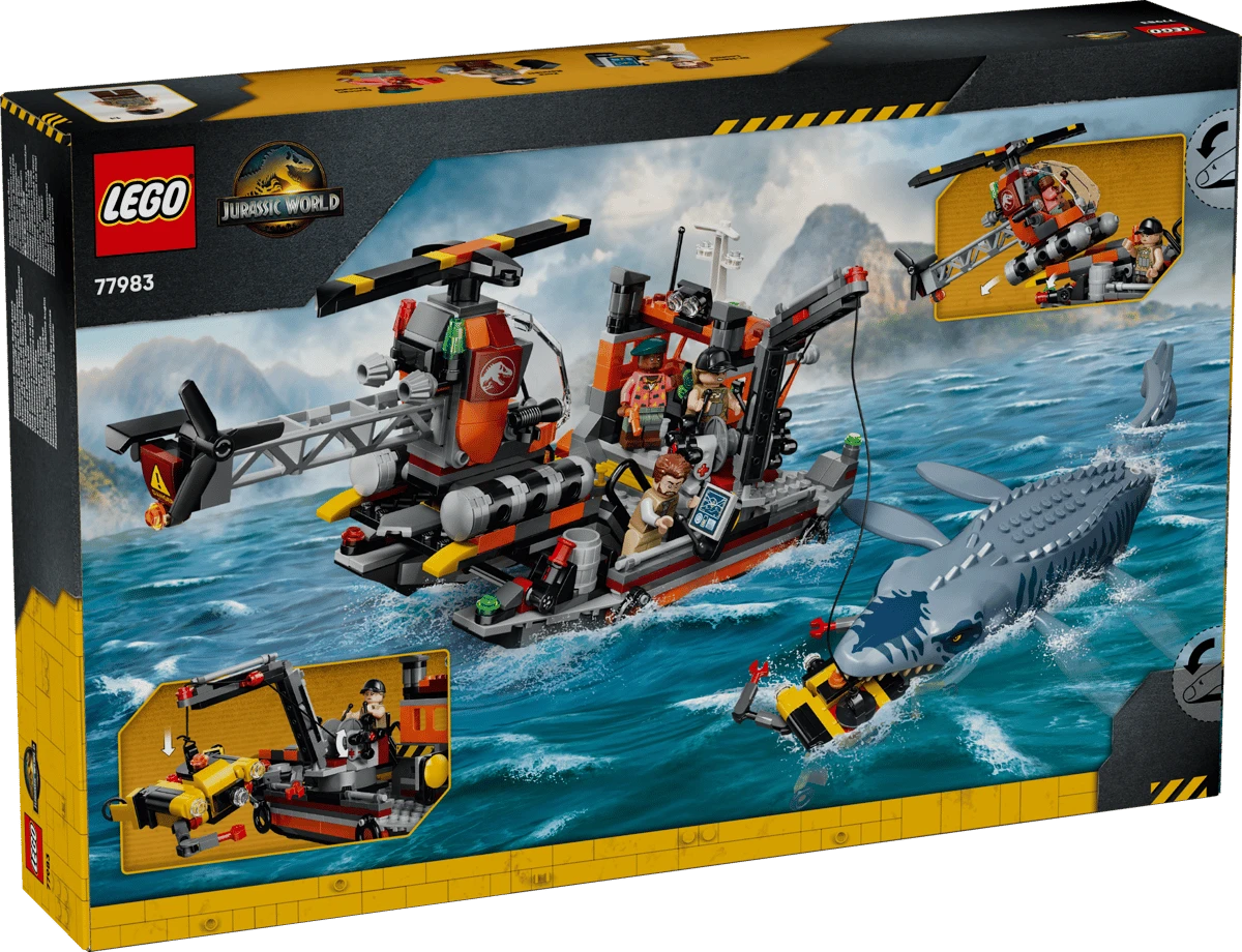 LEGO Jurassic World Mosasaurus Dinosaur Boat Attack 77983