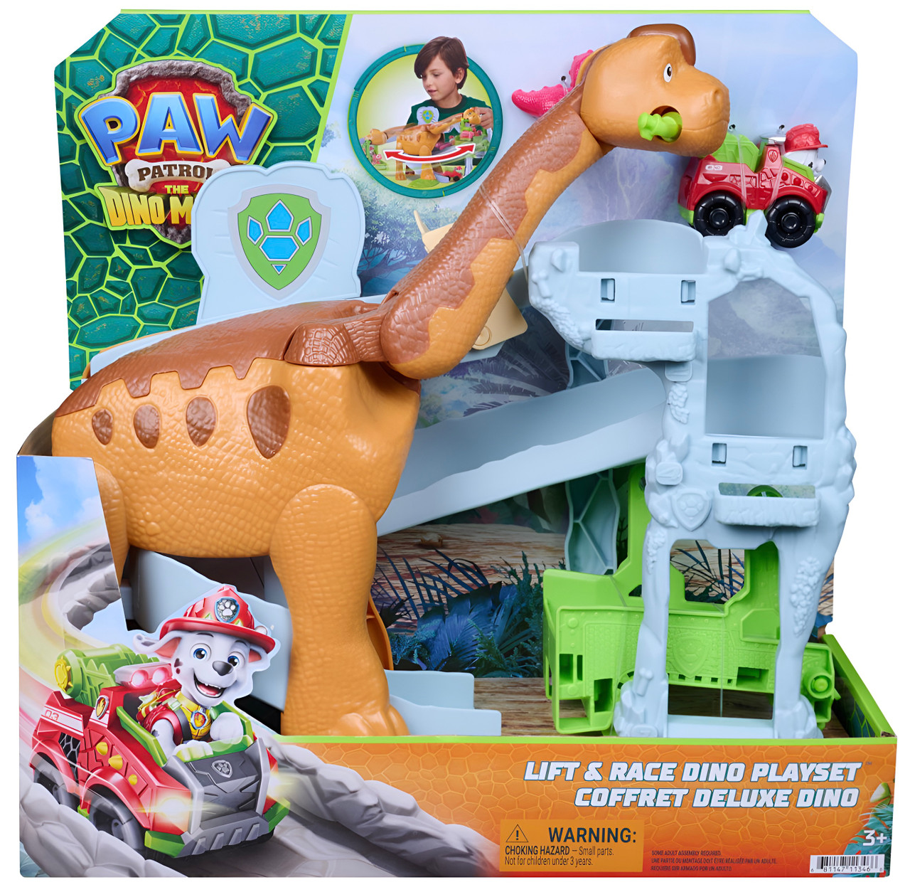 Paw Patrol The Dino Movie - Lift & Race Dino Playset