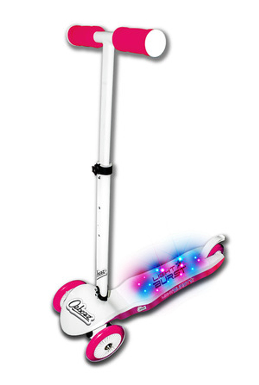 light burst pink and white scooter