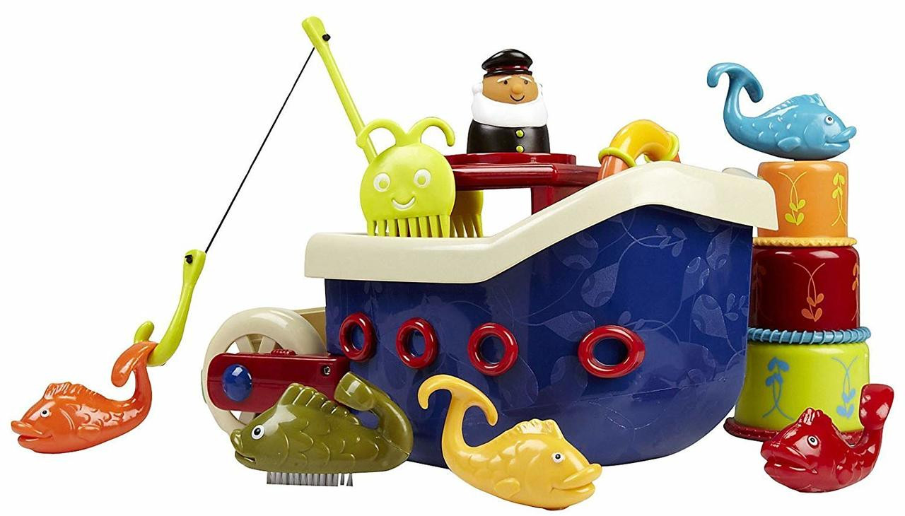 fish and splish boat bath toy