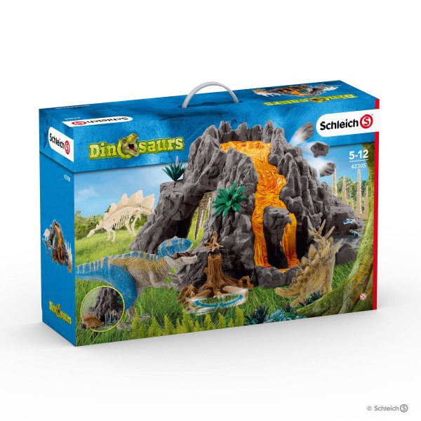 schleich giant volcano set