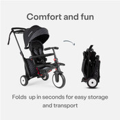 Smartrike STR5 Stroller B&W - Folding Baby Tricycle 7-in-1 Smartrike STR5 Stroller B&W - Folding Baby Tricycle 7-in-1