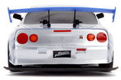 1:10 Fast & Furious Drift R/C 2002 Nissan Skyline GT-R (BNR34) Silver Window Box
