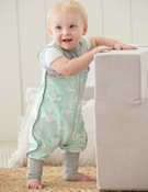 Love to Dream Organic Sleep Suit 0.2Tog Turquoise 12-24M