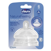 Chicco Teat: Natural Feeling - 6M+ Food Flow 2 Pack Chicco Teat: Natural Feeling - 6M+ Food Flow 2 Pack