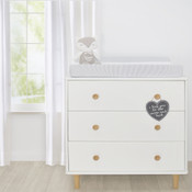 Jersey Change Pad Cover Grey Stripe