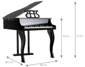 Royal Sound Small Piano with 30 Keys - Black