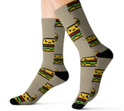 Hamburger Design Sublimation Socks