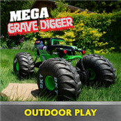 Monster Jam Mega Grave Digger All-Terrain Remote Control Monster Truck
