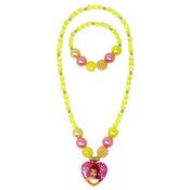 Disney Princess Belle Elegant Necklace and Bracelet Set