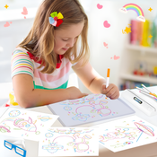 Magic 3D Light Drawing Board with Glasses