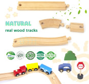 Wooden Train Set With Bridge