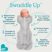Love to Dream Swaddle Up Original Cotton 1.0 TOG Animal Olive - S Love to Dream Swaddle Up Original Cotton 1.0 TOG Animal Olive - S