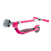 Globber FLOW FOLDABLE JUNIOR with lights - Pastel Pink/ Fuchsia