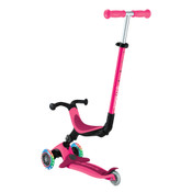 Globber GO UP ACTIVE with Lights - Fuchsia/ Dark Pink