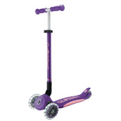 Globber PRIMO FOLD PLUS LIGHTS Scooter V2 - Dark Purple / Pastel Pink