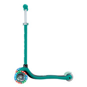 Globber Primo V2 scooter with Lights and Griptape - Emerald Green / Mint