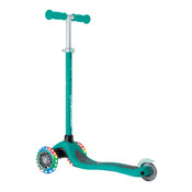 Globber Primo V2 scooter with Lights and Griptape - Emerald Green / Mint
