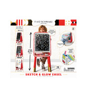 F.A.O. Schwarz Sketch & Glow Easel 3-In-1 Art Studio 15pcs