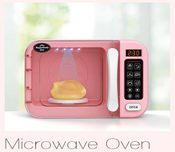 Home Appliance Microwave Oven with Light and Sound - Pink
