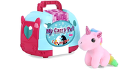 Plush Unicorn Care Carrier Set with Accessories 6pcs