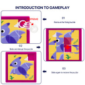 Dinosaur Slide Puzzle 2pcs