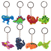 Dinosaur Keychains 6pcs