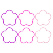 Flower Birthday Party Bracelets 6pcs