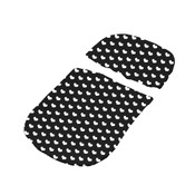 Doll Pram Cosy - Pink with Black Hood & Pink Bow 46cm Doll Pram Cosy - Pink with Black Hood & Pink Bow 46cm