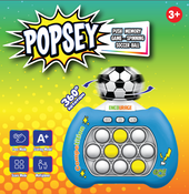 Spinning Football Push Memory Game - Blue