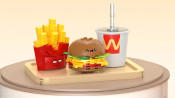 Build Worx Building Blocks Cheese Burger Set