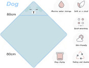 Twinkle Tots Blue Puppy Hooded Bath Towel