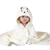 Twinkle Tots White Bear Hooded Bath Towel