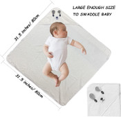Twinkle Tots White Bear Hooded Bath Towel